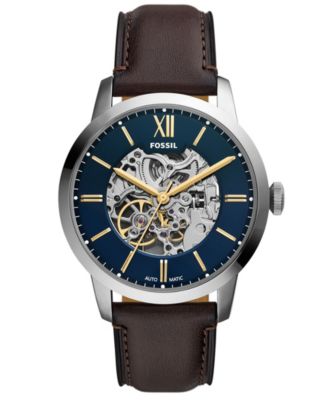 Men's Automatic Townsman Brown Leather Watch 44mm