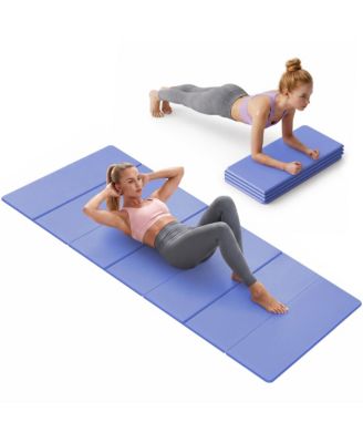 10mm Thick Foldable Yoga Mat Non-Slip Portable Quick Rebound Easy Clean