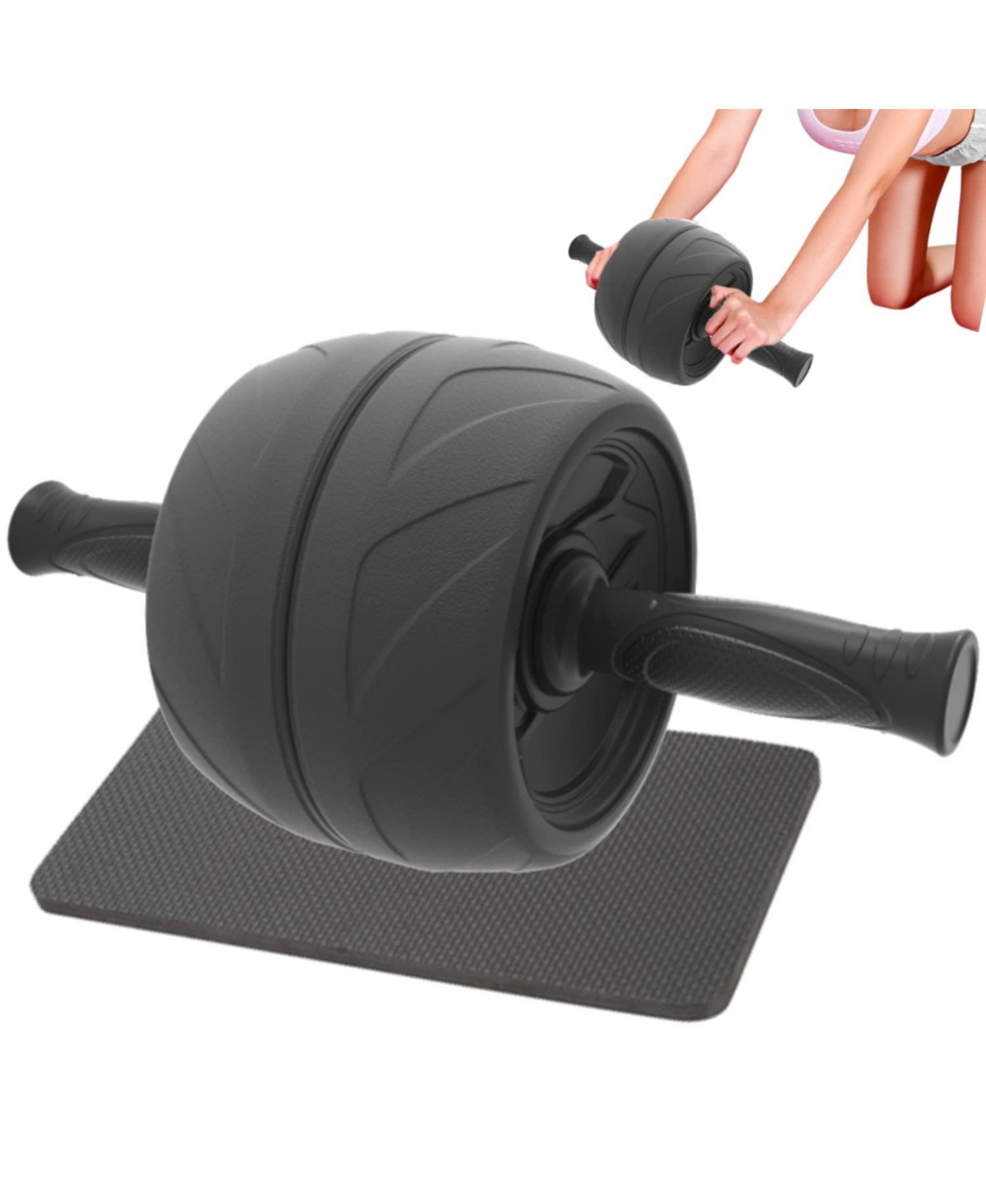 Sportneer Extra Wide Ab Roller Wheel Exercise Equipment Core Strength Home Gym Fitness
