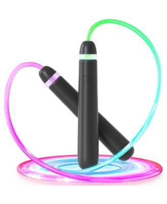 Rechargeable LED Light Up Jump Rope Adjustable Length Glowing Exercise Fitness