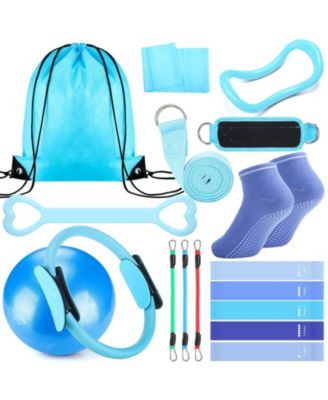 18 Piece Pilates Ring Set Complete Home Workout Fitness Accessories