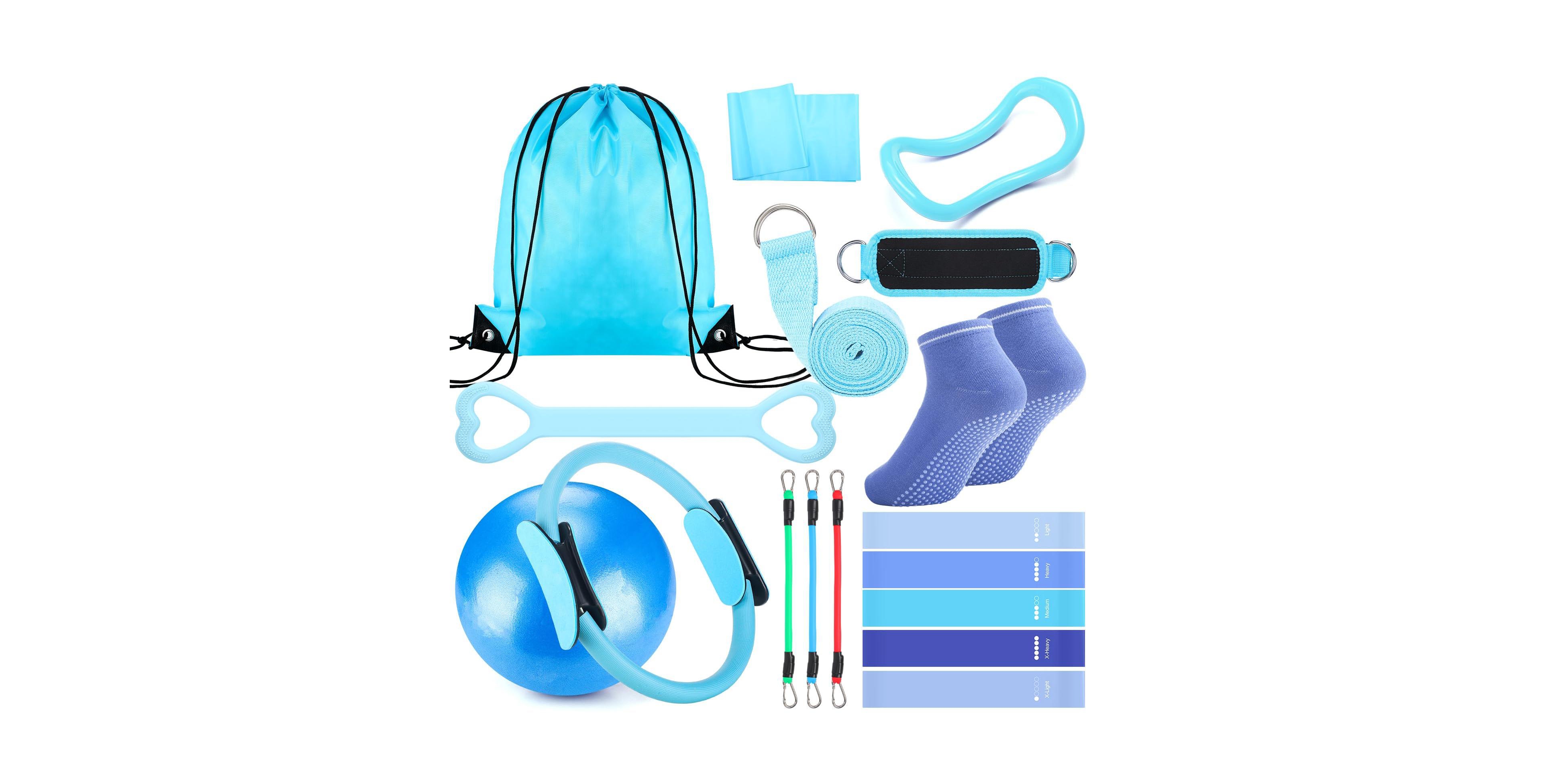 Sportneer 18 Piece Pilates Ring Set Complete Home Workout Fitness Accessories