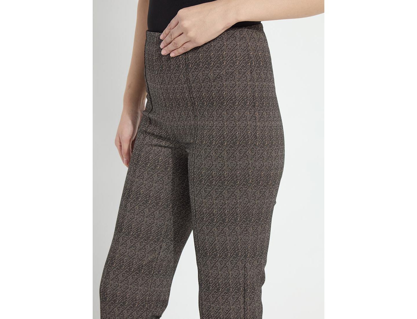 Женские брюки LYSSE Elysse High-Rise Wide-Leg Jacquard, цвет: Молочный / Pepper — фото 5
