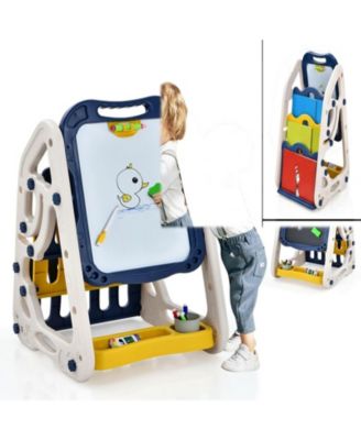 3-in-1 Kids Art Easel Double-Sided Tabletop Easel with Art Accessories, for Drawing, Painting and Creative Activities