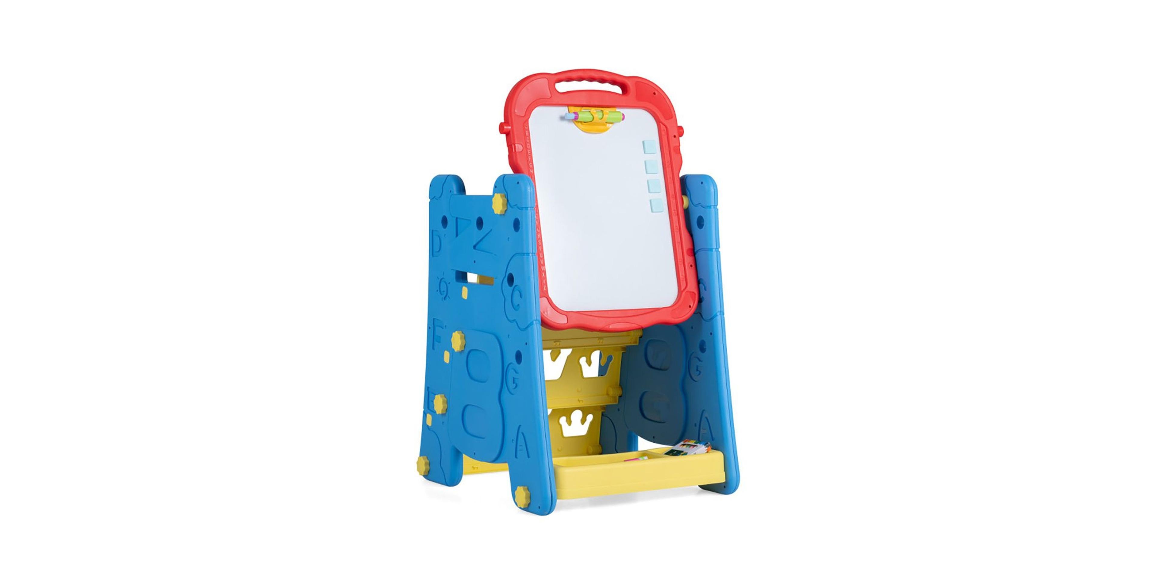 Sevorley 4 in 1 Art Easel for Kids with Double Sided Magnetic Board, for Drawing