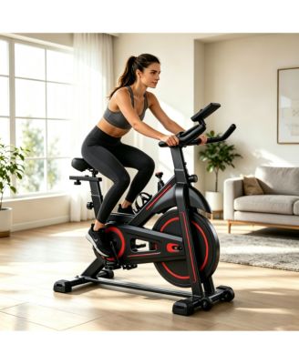 Quiet Indoor Exercise Bike with Bluetooth and Adjustable Resistance