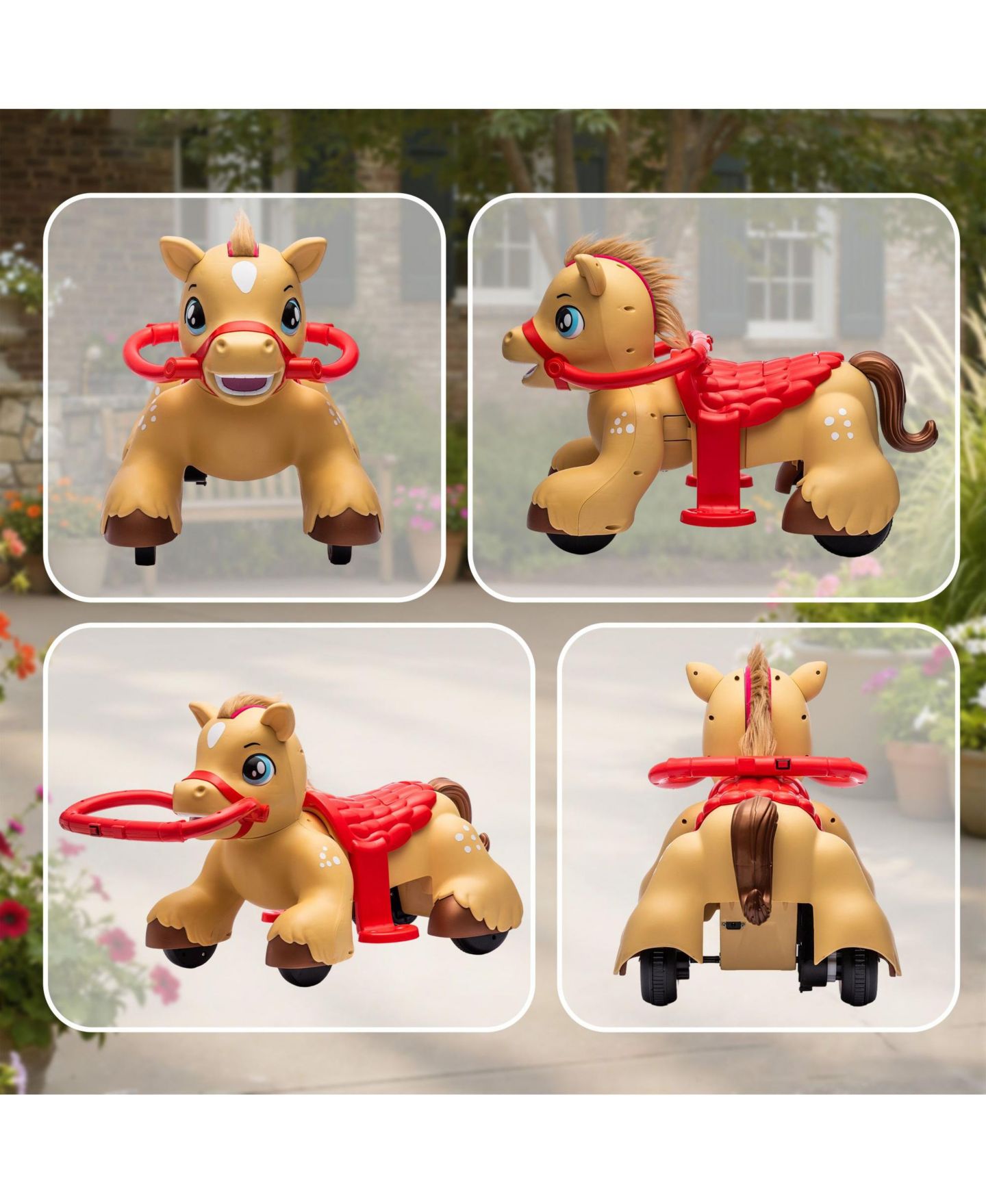 Детская игрушка SEVORLEY Battery-Powered 12V Rocking Ride-On Toy, Ages 1.5-3 Years, цвет: Золотой — фото 11