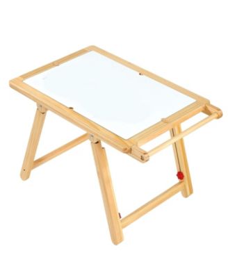 Wooden Sensory Table and Art Easel Combo 4-in-1 Activity Station Activity Table, Ages 3-6