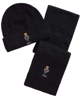 Boys' 8-20 Polo Bear Rib-Knit Beanie and Scarf, 2-Piece Set