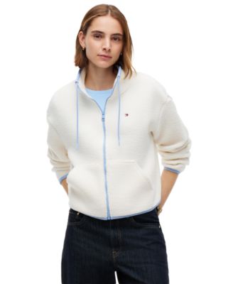 Women's Funnel Neck Long-Sleeve Fleece Jacket