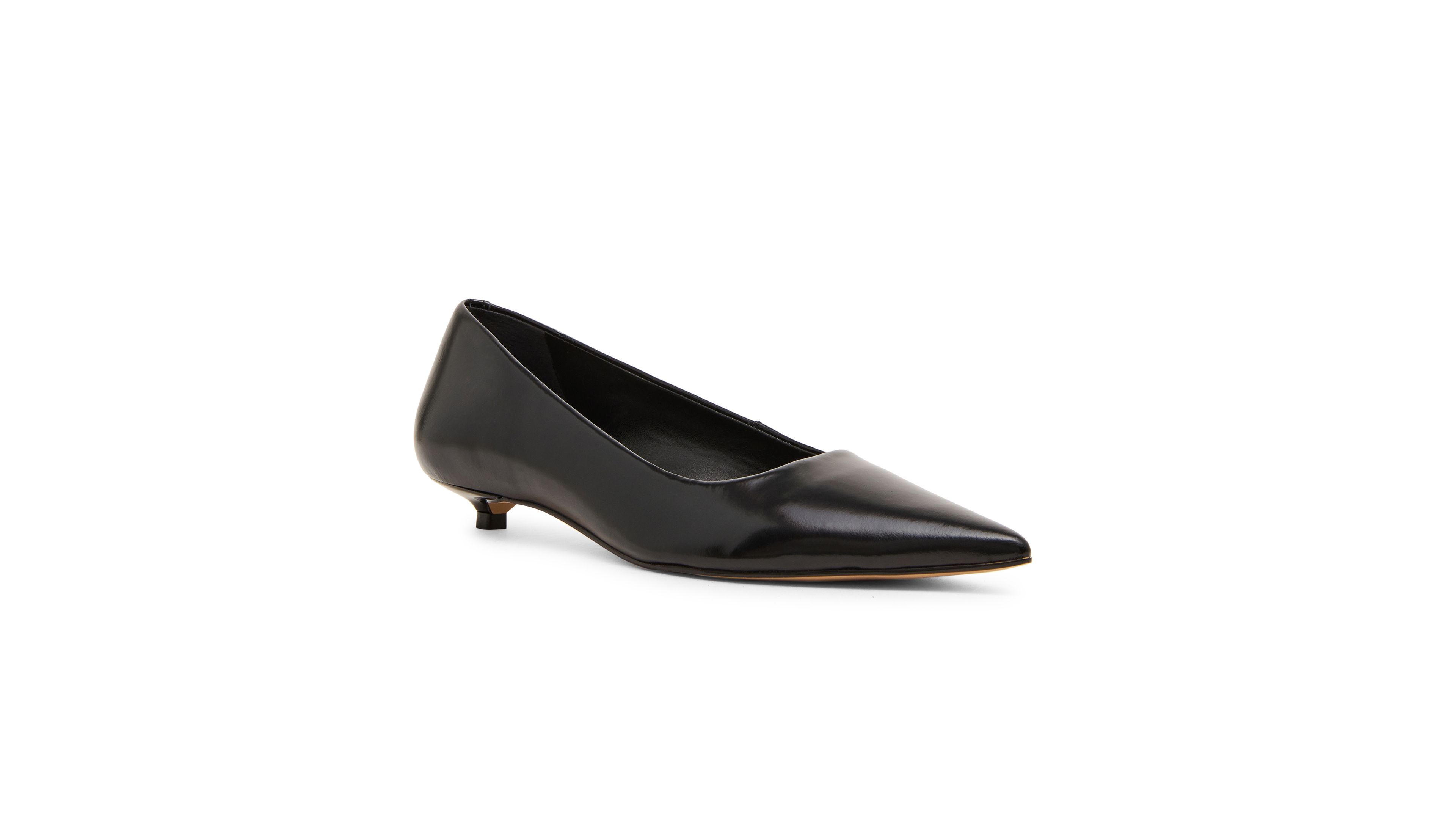 Steve Madden Women's Ardyn Pointed Toe Kitten Heel Leather Pumps