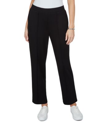 Petite Pull-On Elastic-Waist Cropped-Ankle Pants
