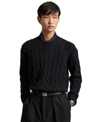 Men's Relaxed-Fit Cable-Knit Sweater