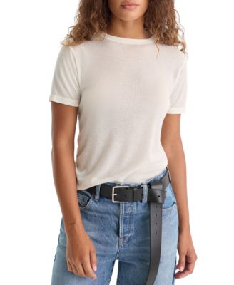 Women's Sheer Ribbed T-Shirt