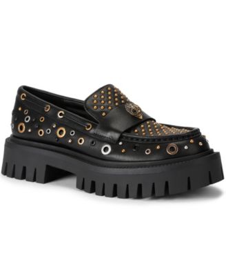 Women's Studded Chunky Slip-on Loafers