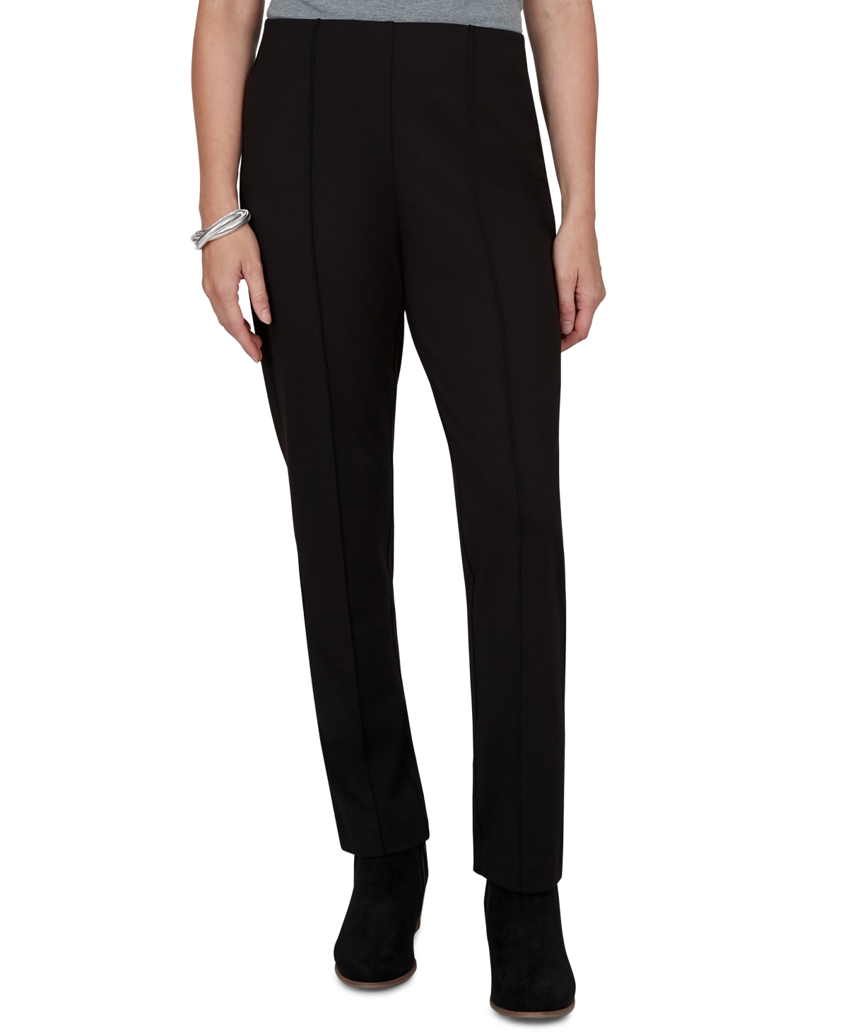 Ruby Rd. Petite Hollywood Pull-On Straight-Leg Mid-Rise Pants