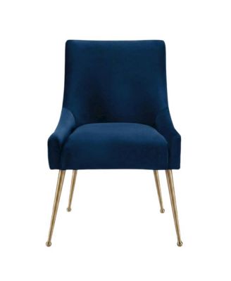 Velvet-Upholstered Accent Chair with Gold Stainless Steel Legs for Living Room