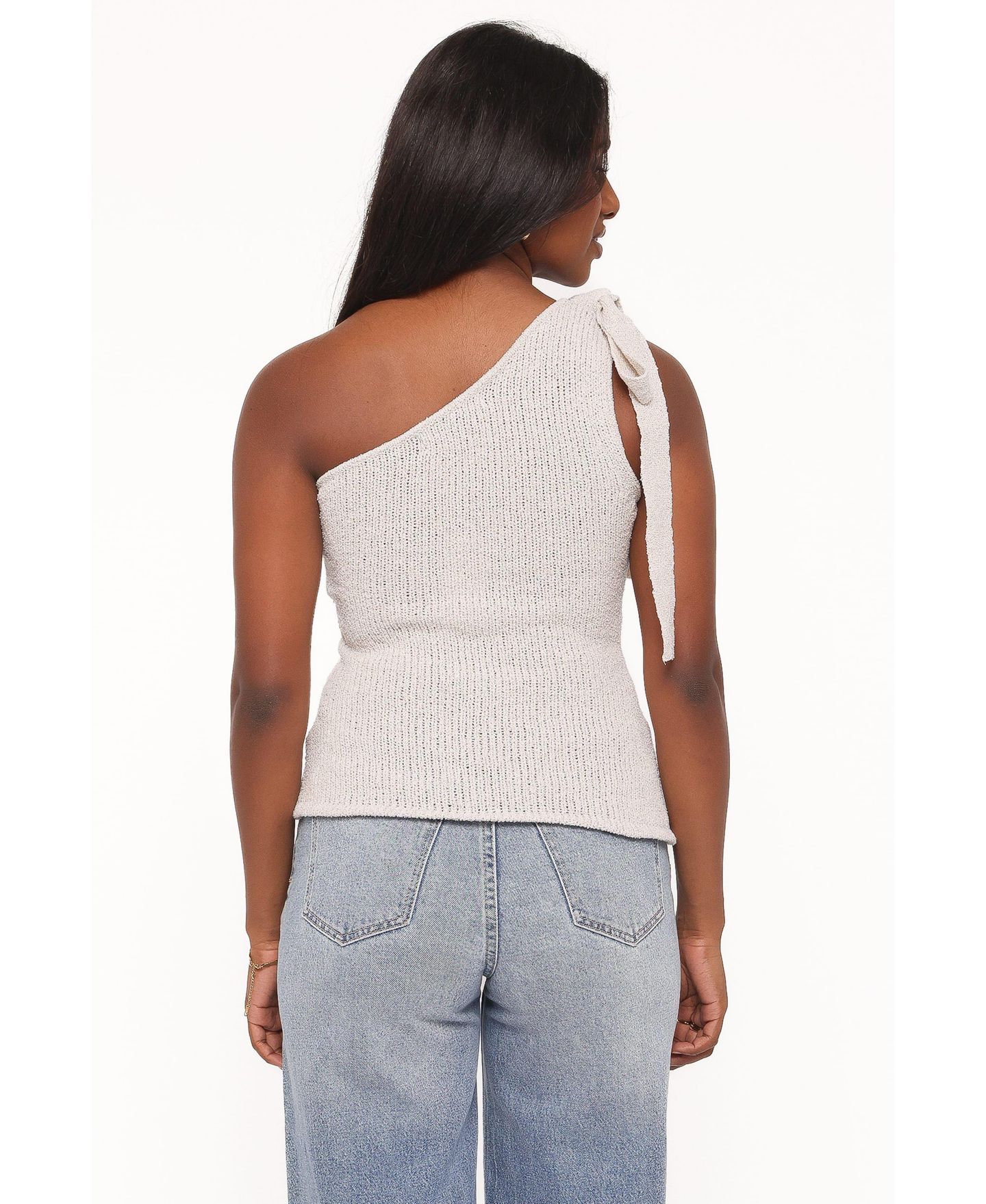 Женский топ Petal and Pup Jutta One Shoulder Knit, цвет: Бежевый — фото 4