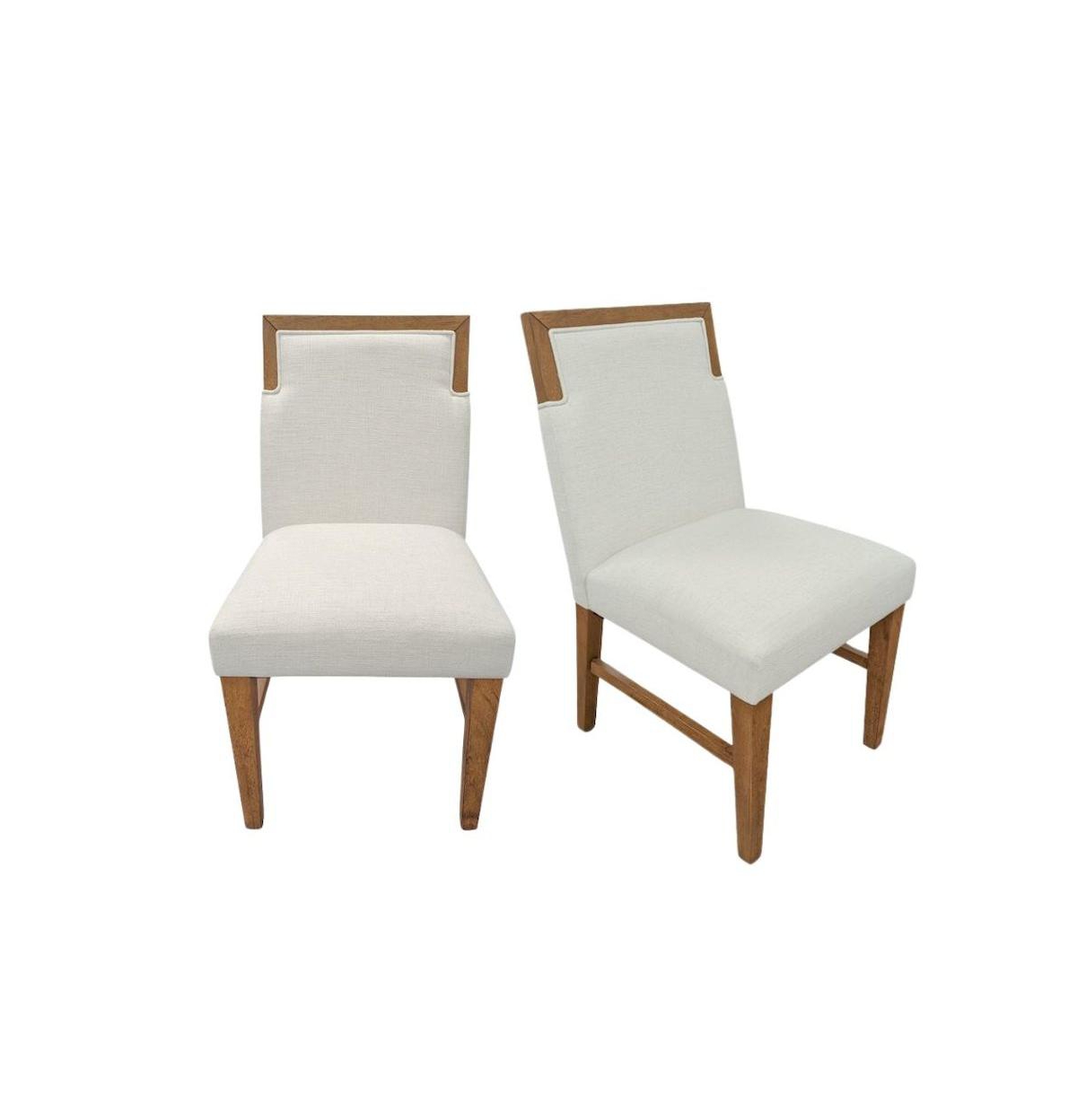 Starlight Canyon Home Modern Rustic Oak Side Chairs Set of 2 with Upholstered Seats and Durable Frame - Oak