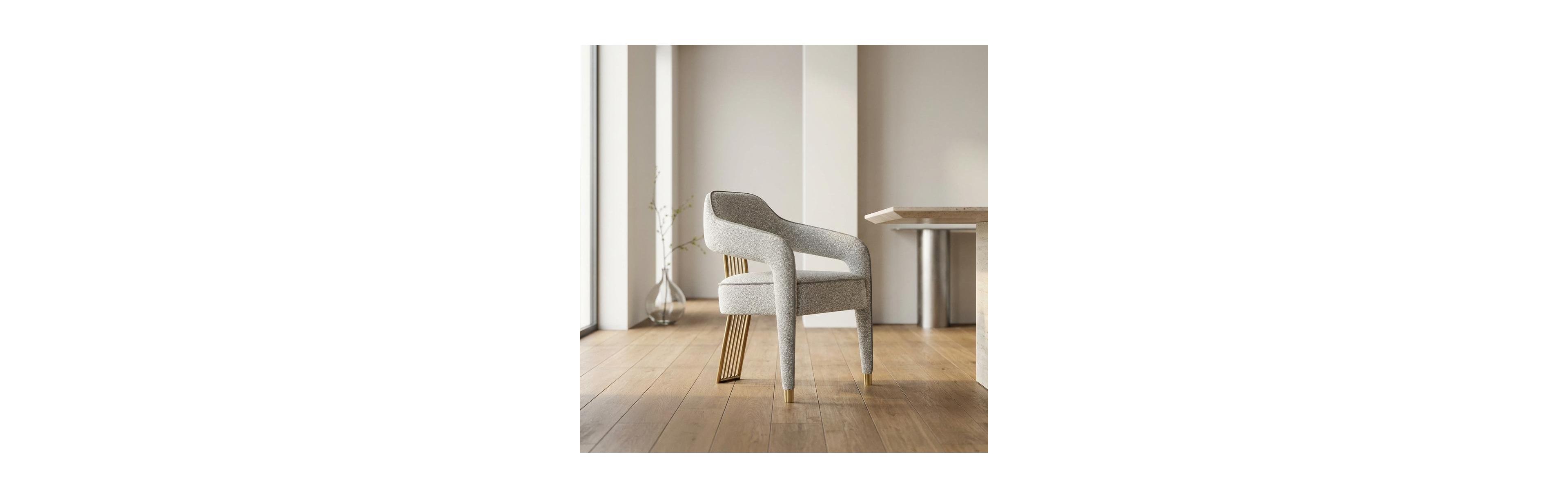 Starlight Canyon Home Boucle Dining Chair with Legs for Elegant Meals