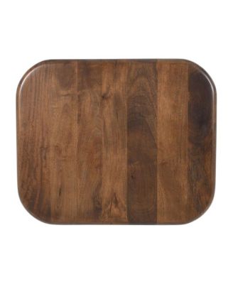 Mandara Global Modern Solid Wood Pillar Double Pedestal End Table