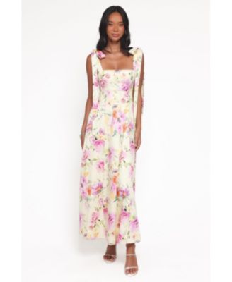 Women's Ellody Floral-Print Maxi Square-Neck Dress