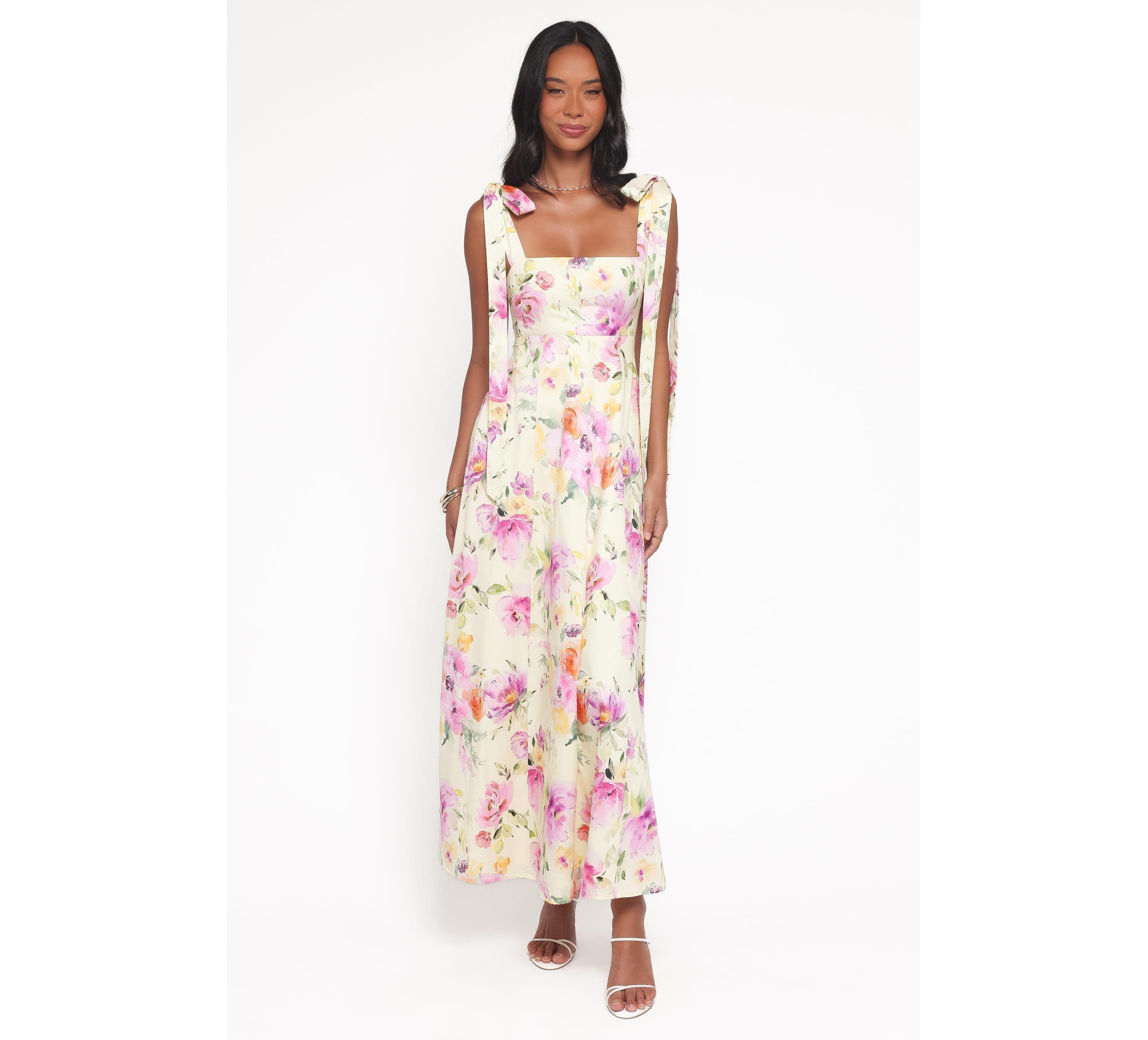 Petal and Pup Women's Ellody Floral-Print Maxi Square-Neck Dress