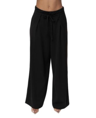 Women's Refined Ease High-Waisted Wide-Leg Pleated Pants