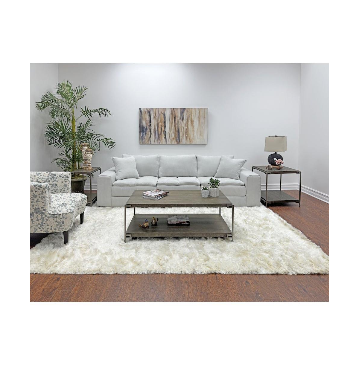 Roundhill Furniture Corbeta 3Piece Wood Living Room Coffee Table and 2 End Tables Set - Brown