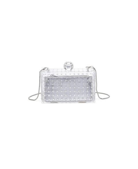 Женская сумка Urban Expressions Melisha Rhinestone Transparent Design Evening, цвет: Прозрачный