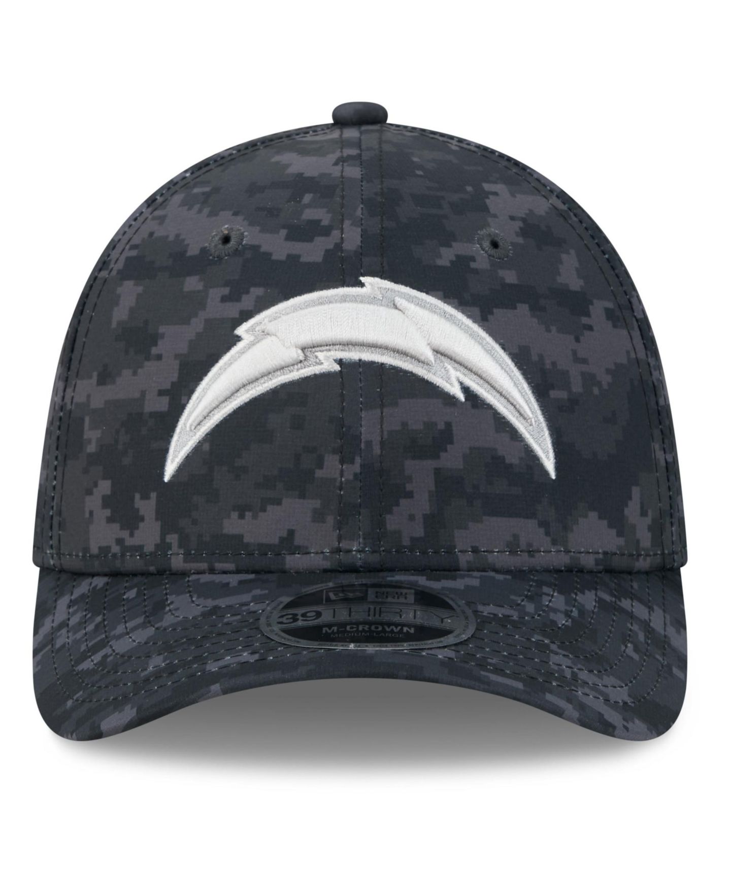 Мужская кепка New Era Black Los Angeles Chargers 2026 Salute to Service 39THIRTY Flex Hat — фото 2