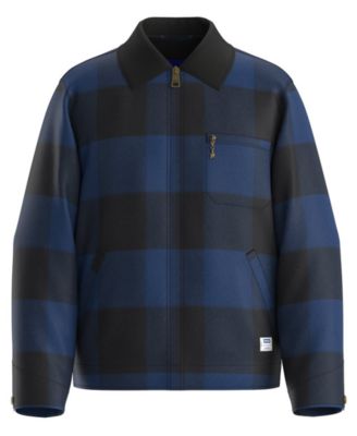 Men's Baker Buffalo-Check Regular-Fit Corduroy Collar Jacket