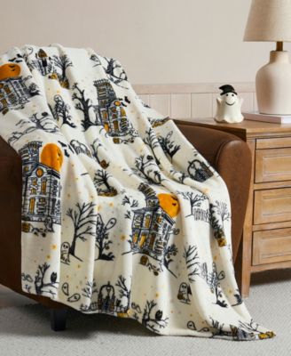 Farmhouse Plush Halloween Throw, 50" x 70"