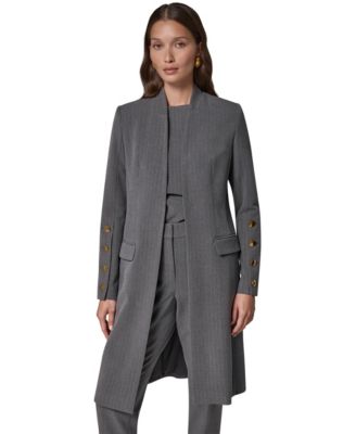 Women's Pinstripe Long Lined Jacket