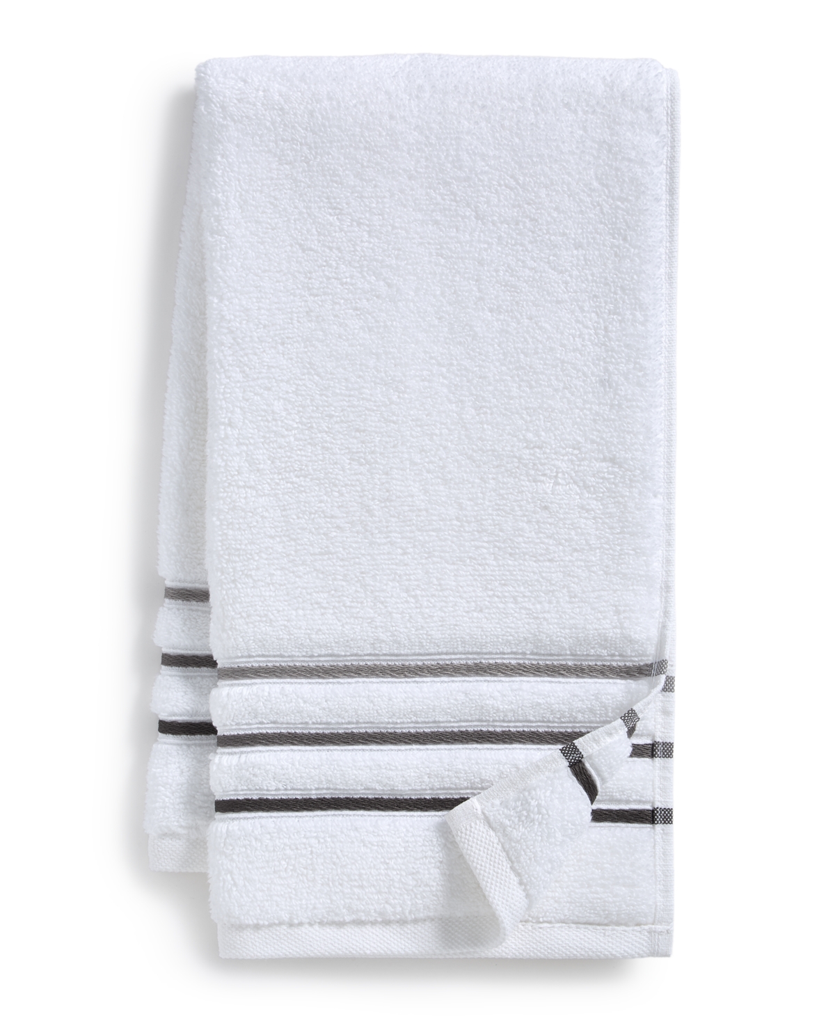 Hotel Collection Ultimate MicroCotton Borderline Hand Towel, 16" x 30", Exclusively at Macy's - Grey