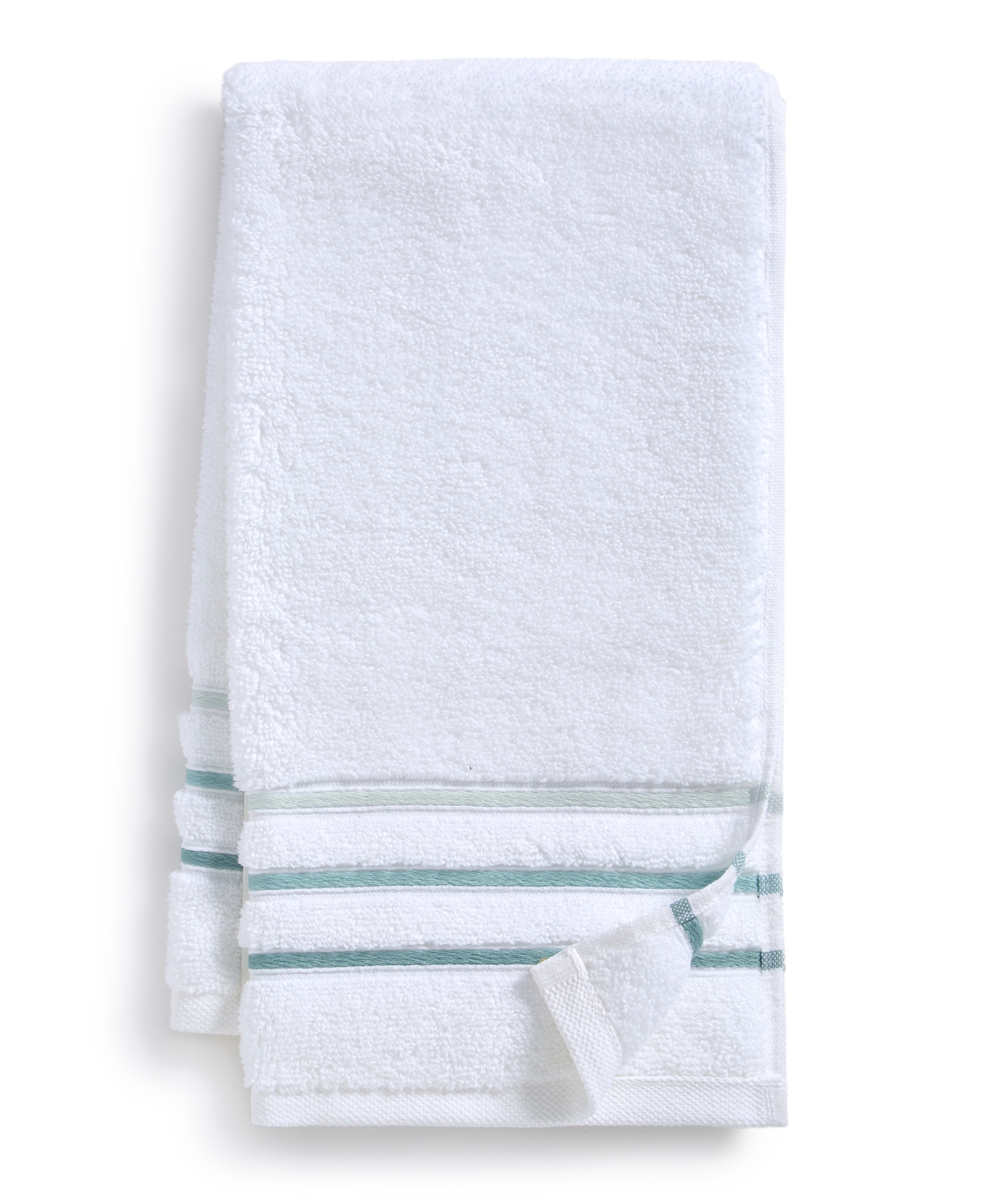 Hotel Collection Ultimate MicroCotton Borderline Hand Towel, 16" x 30", Exclusively at Macy's - Green