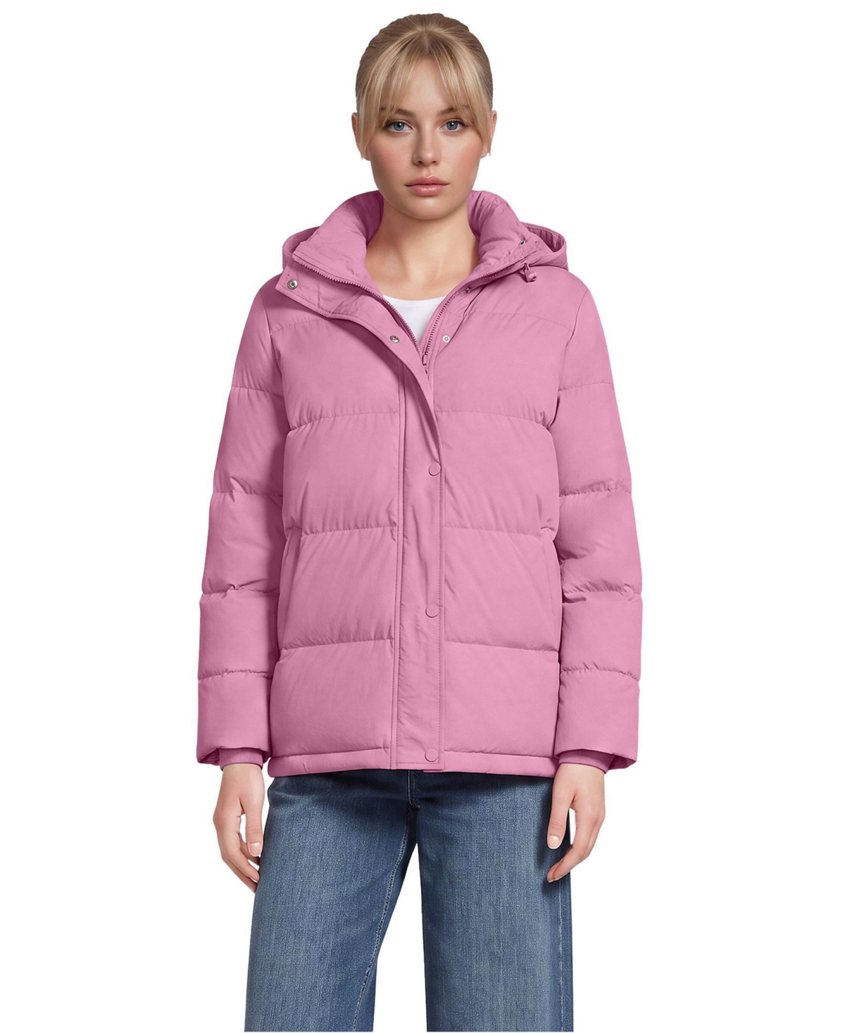 Lands' End Women's Max 600 Down Puffer Jacket - Mauve orchid