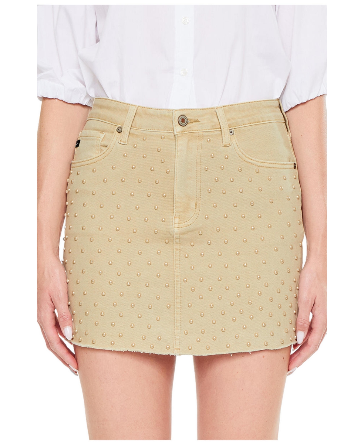 KanCan Women's Rowan Mini High-Waisted Denim Skirt