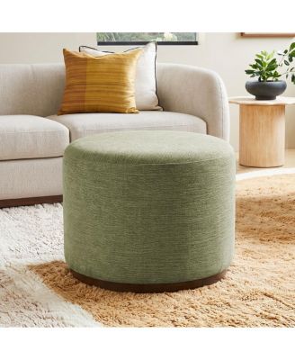 Swivel Ottoman Footrest, Round Accent Ottoman, 360-Degree Swivel Base
