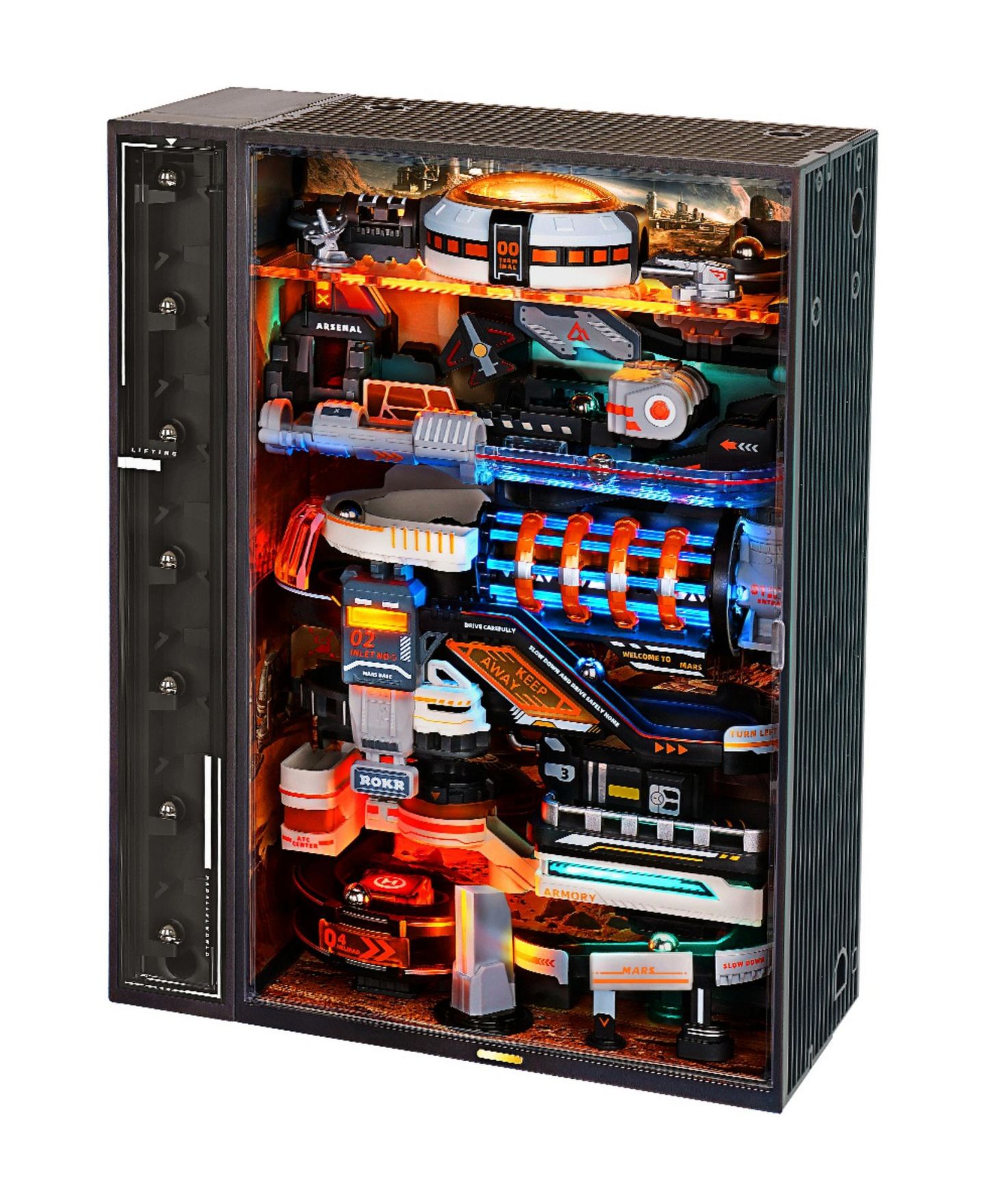 Детские конструкторы Robotime Mars Outpost 3D Wooden Motorized Marble Run Puzzle, Ages 14+ — фото 1