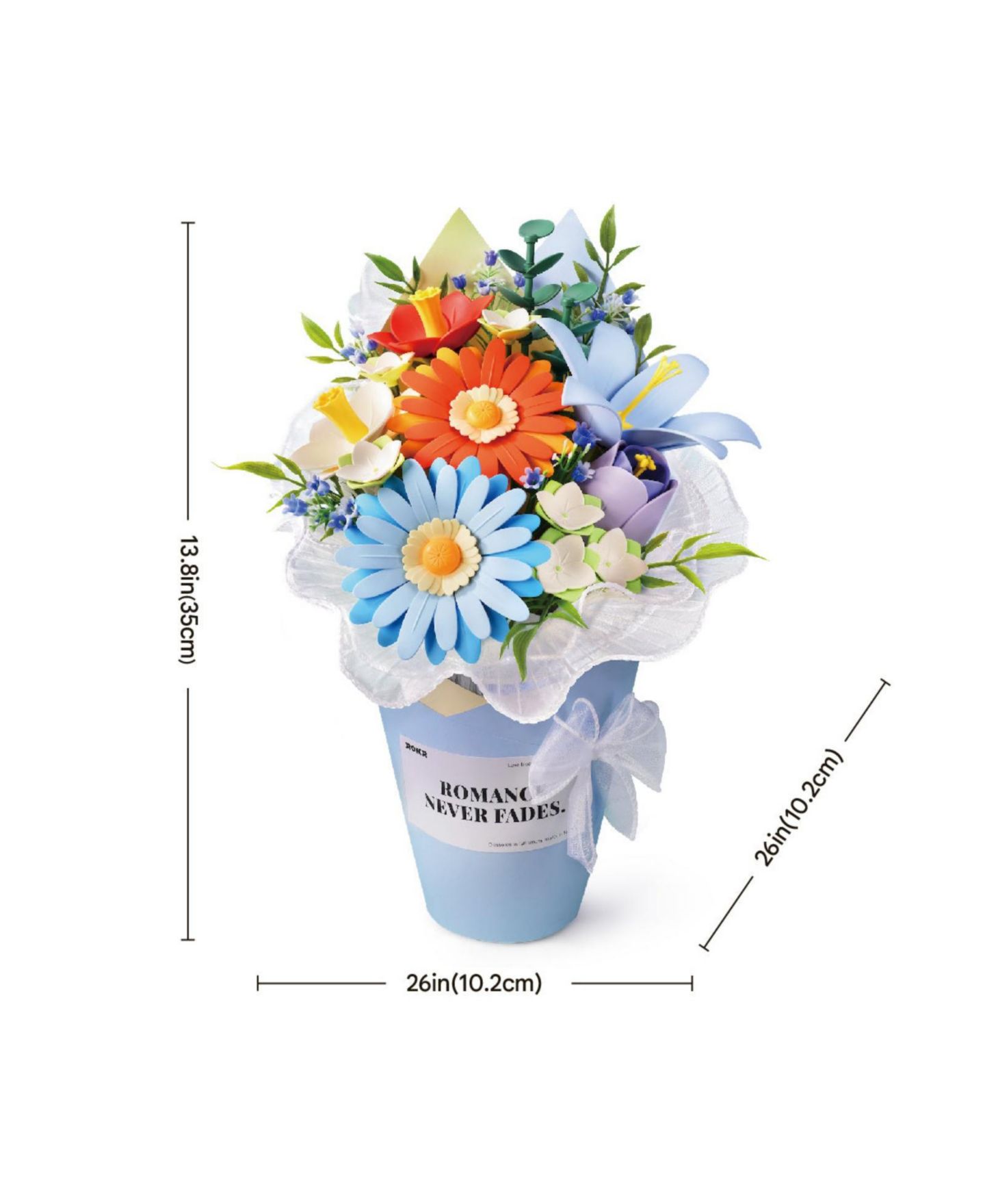 Детские конструкторы Robotime DIY Flower Bouquet Puzzle Kit 3D Flowers Building Set Handmade Arrangement Craft Decor Gift for Adults — фото 4