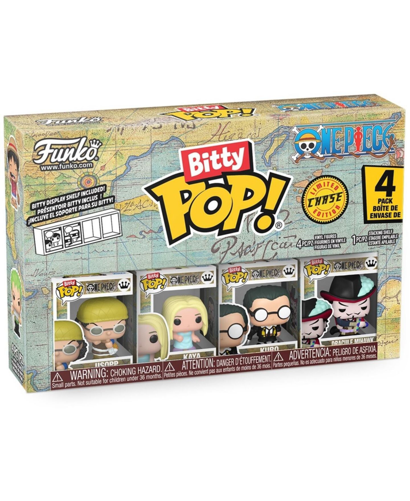 Детские фигурки Funko Bitty Pop One Piece - Usopp 4-Pack Action Figure, Ages 3+, цвет: Open Miscellaneous — фото 2