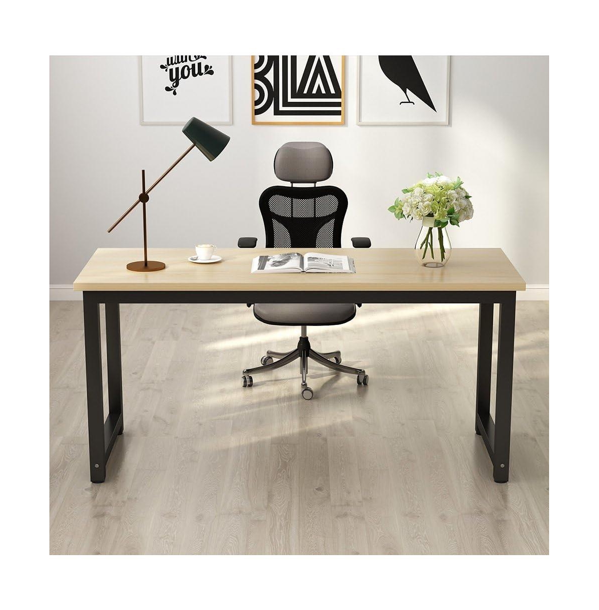 Tribesigns Computer Desk,Office Desk Computer Table Study Writing Desk - Light brown