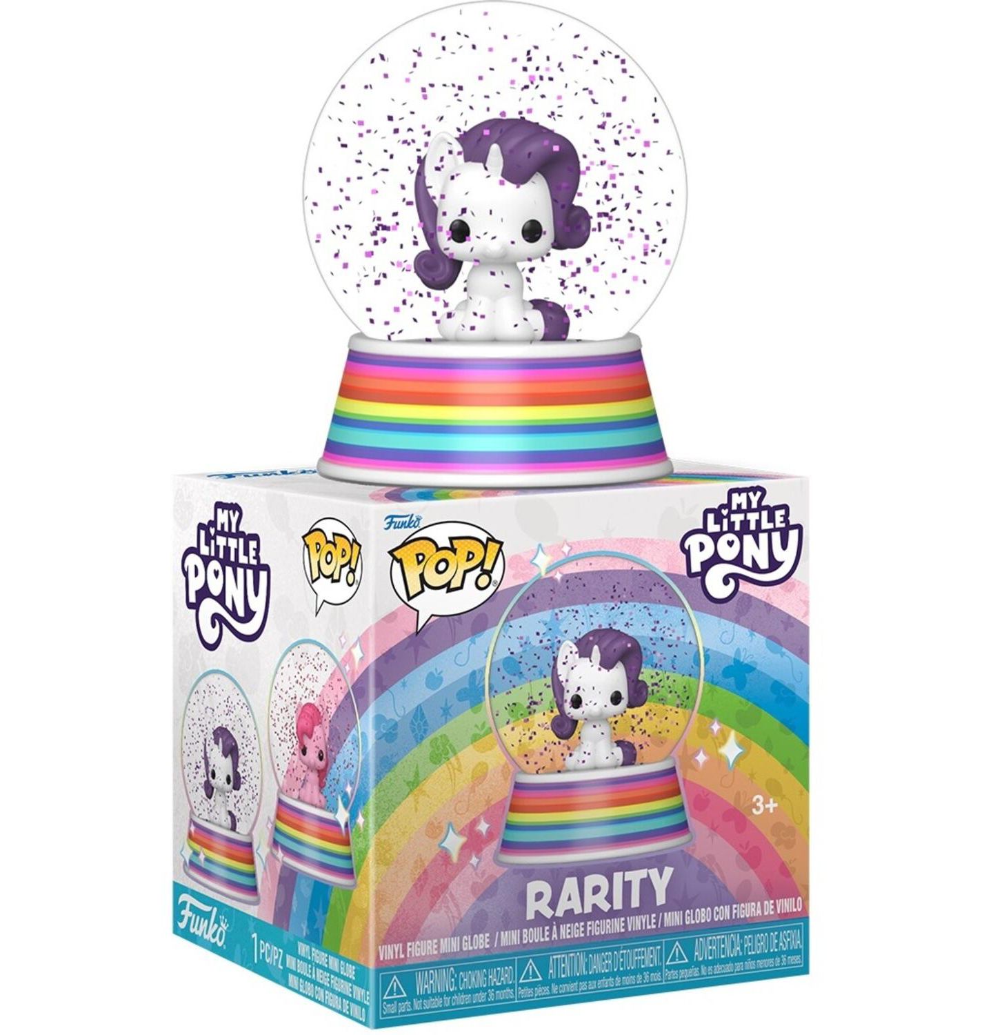 Детские фигурки Funko My Little Pony - Rarity 4.15" Mini Glitter Globe, Ages 3+, цвет: Open Miscellaneous — фото 3
