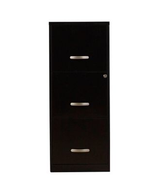 3-Drawer Vertical Metal Filing Cabinet with Dual Locking Drawers