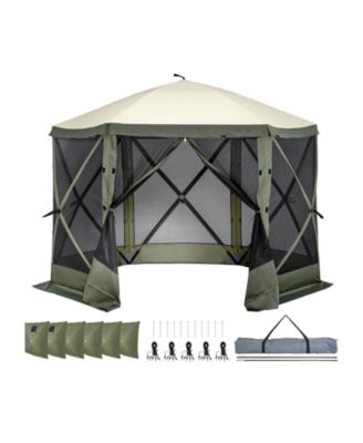 Outdoor Canopy Shelter, Mesh Panels, Pop-Up Setup, Netting, 10 x 10 ft for Camping, Travel and Outdoor Activities
