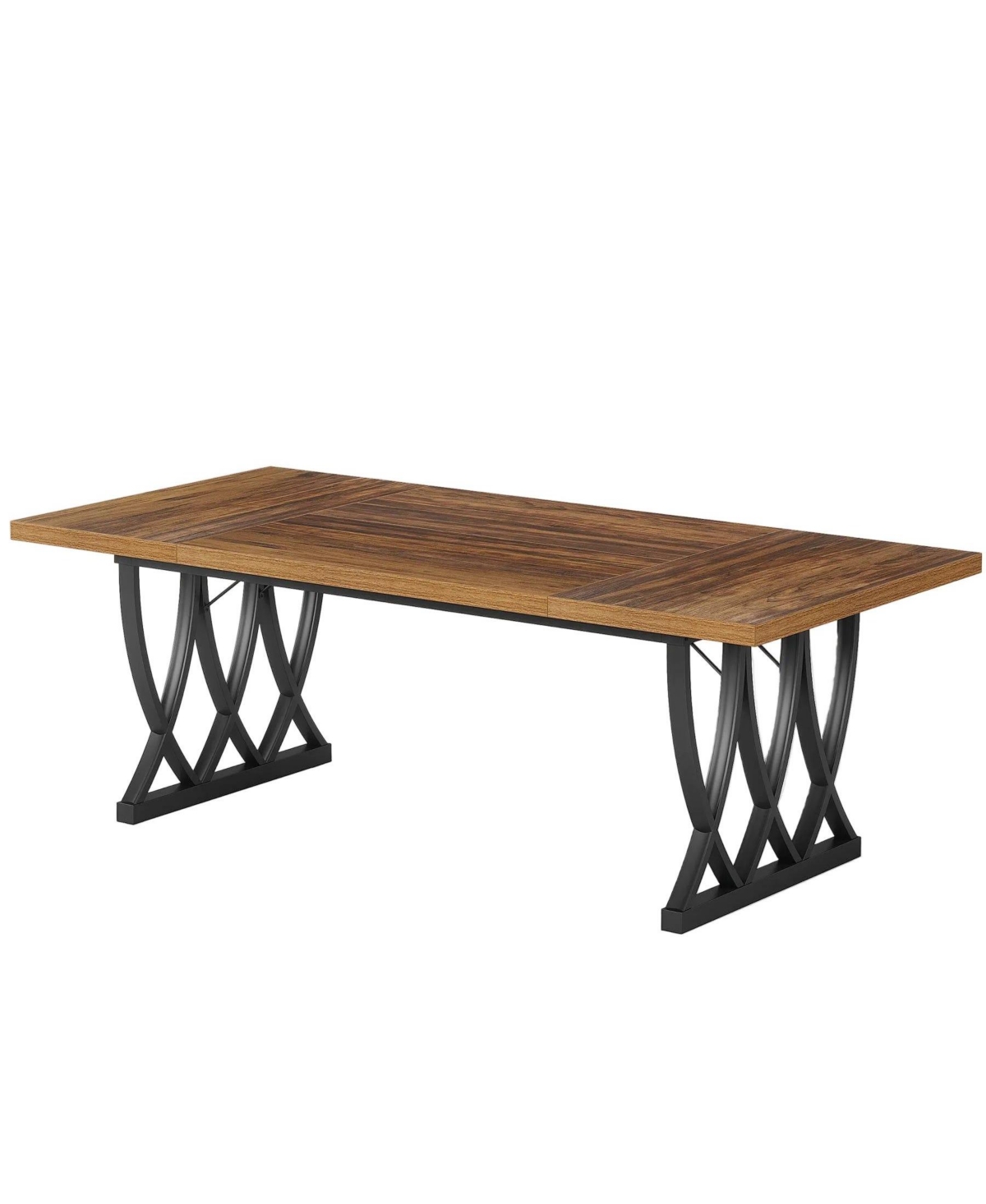 Slickblue Wood Kitchen Dining Table for 6 to 8 Persons with Spacious Tabletop