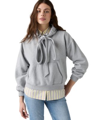 Women's Vintage Tied-Up Brushed-Fleece Hoodie