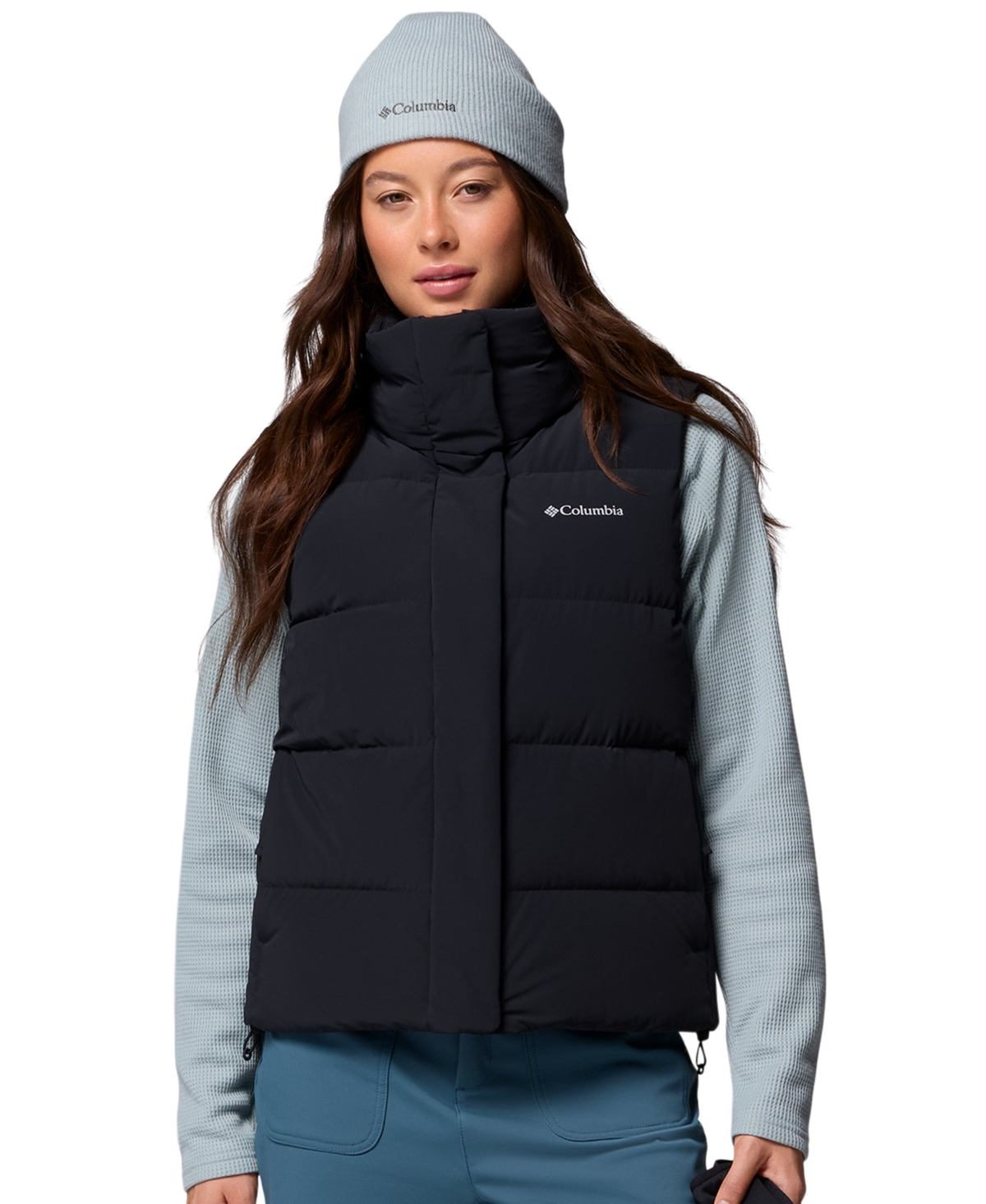 Columbia Women's Amaze Insulated Puffer Zip-off Hood Vest In Black