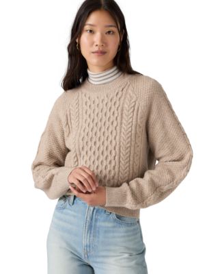 Women's Jolie Cable-Knit Long-Sleeve Crewneck Sweater